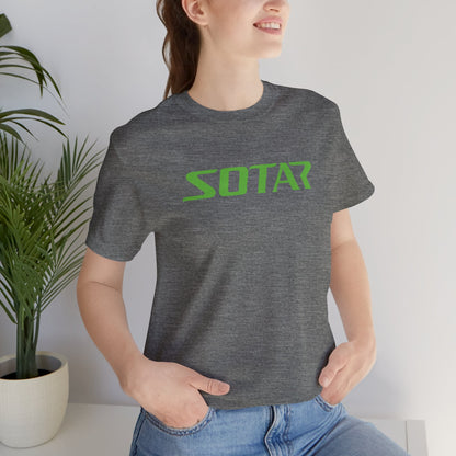 SOTAR Lime Green LOGO Graphic Tee - Unisex Casual T-Shirt, Everyday Outdoor