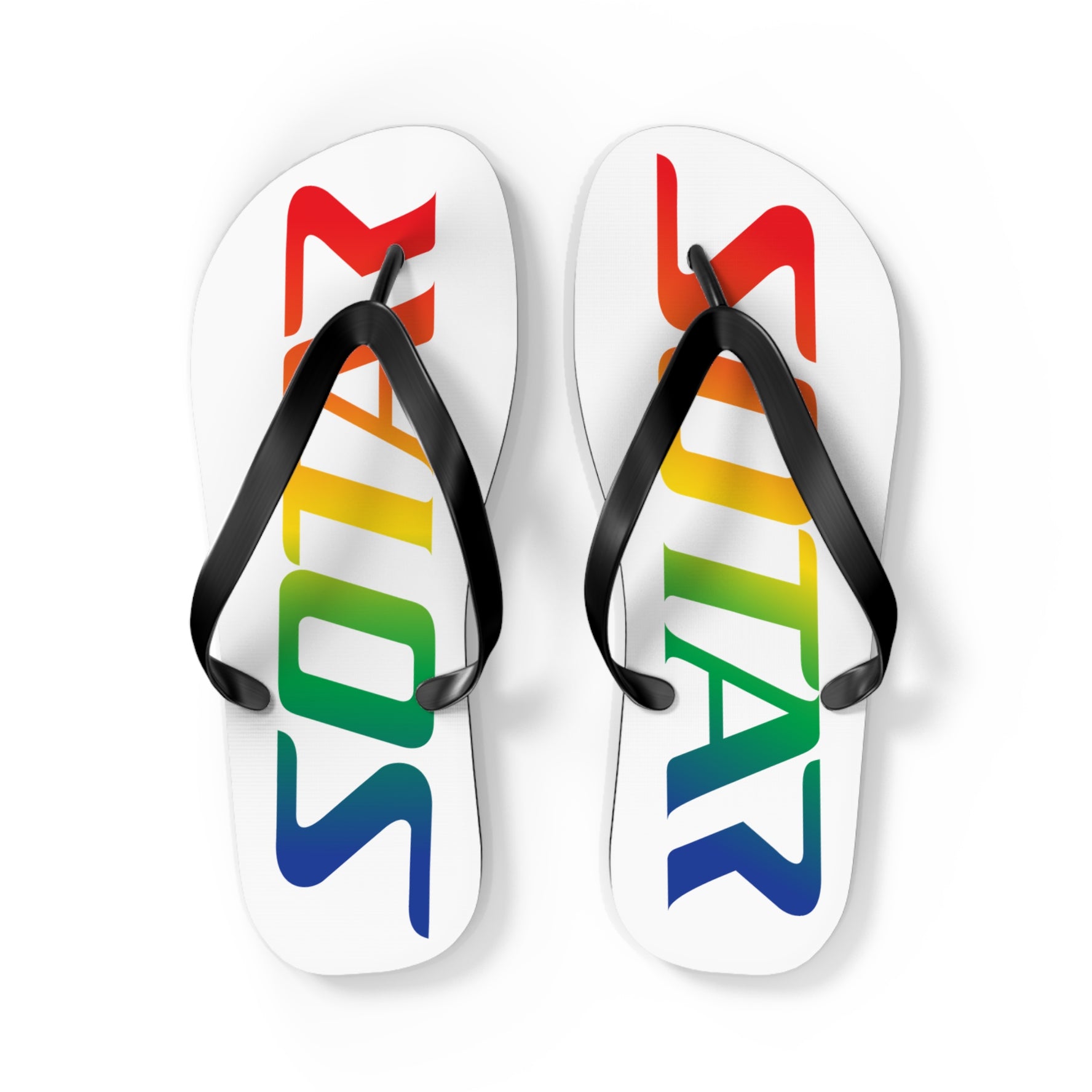 SOTAR Rainbow Logo White Flip Flops Sandals Summer River Water Wear