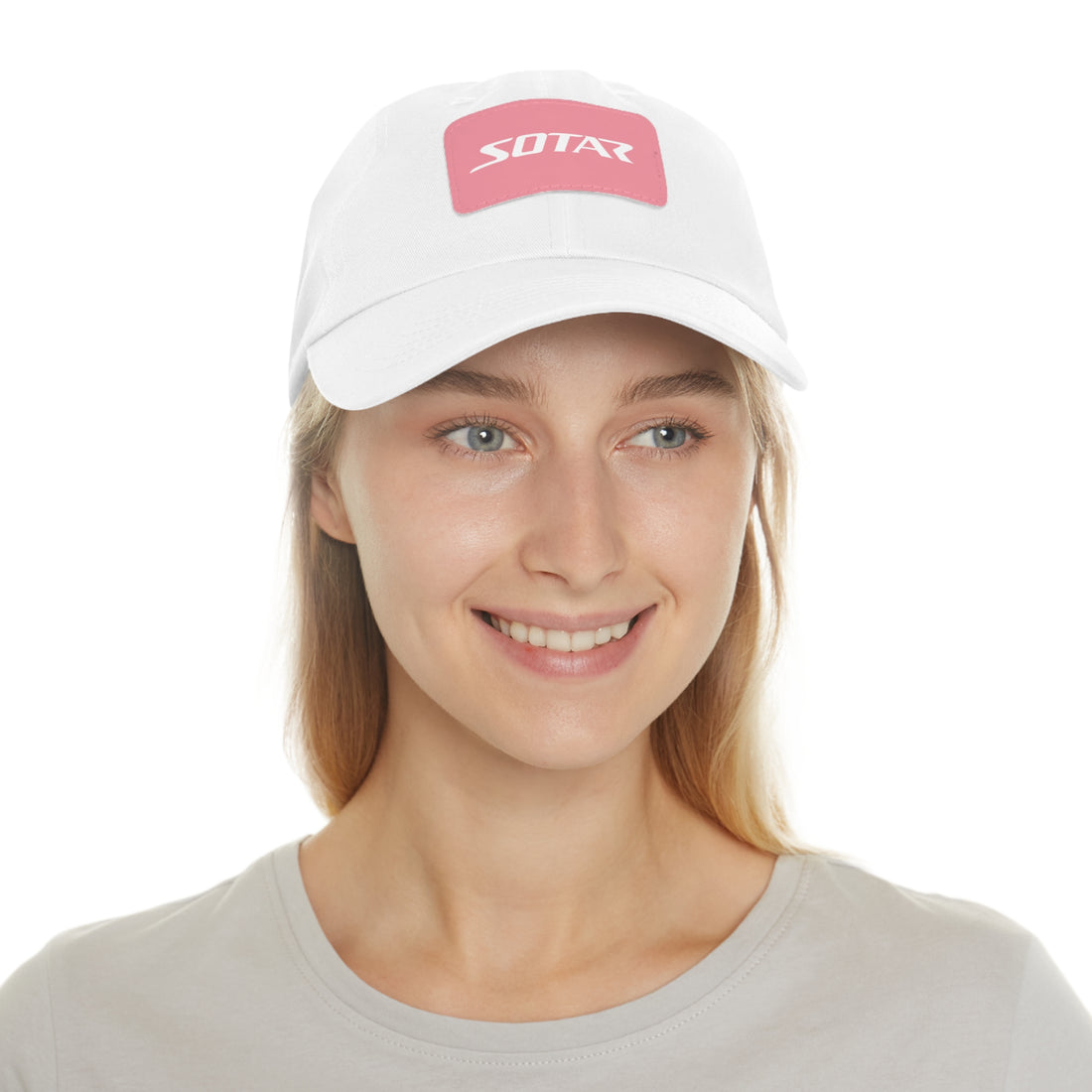 Dad Buckle Cap Hat - SOTAR White LOGO Leather Patch