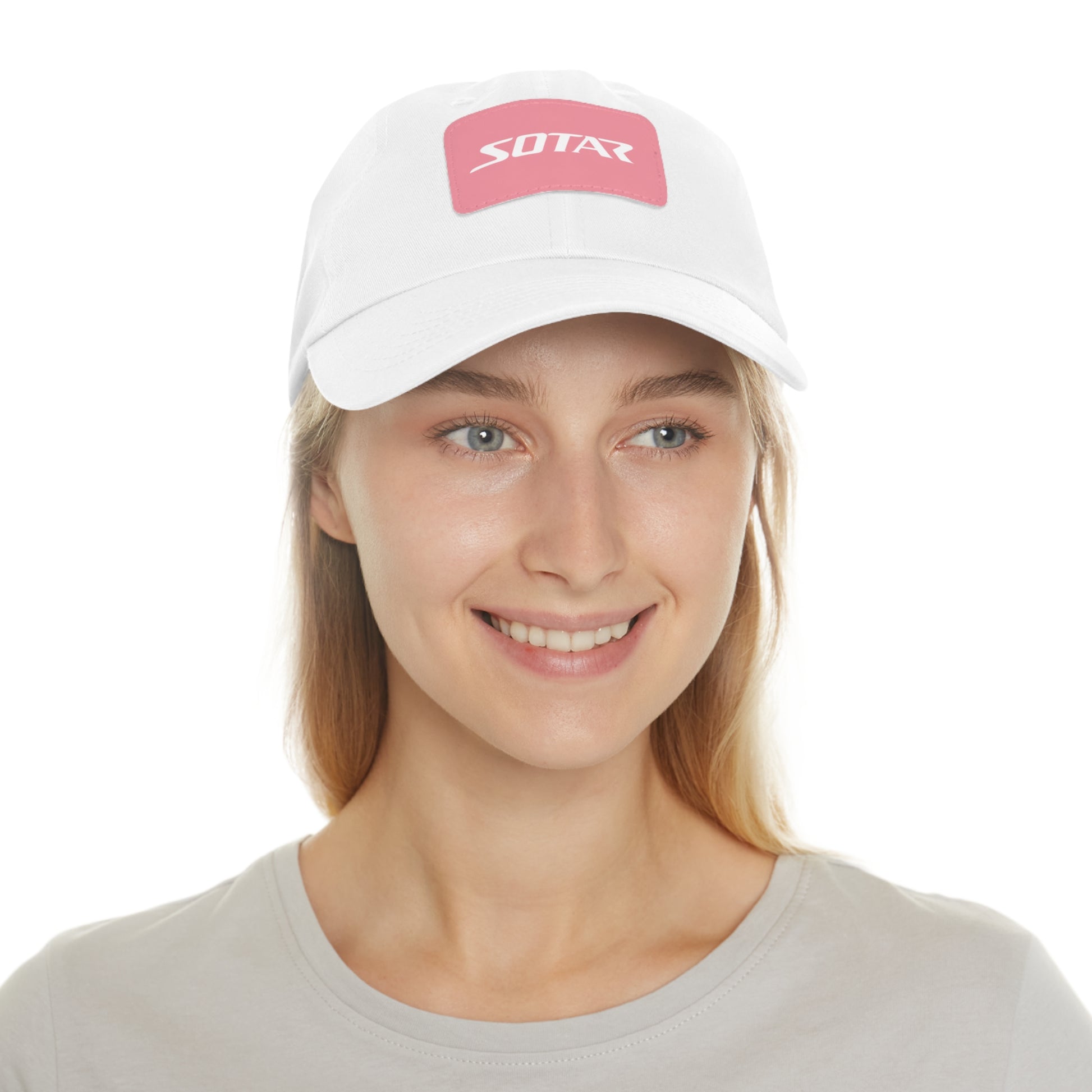 Dad Buckle Cap Hat - SOTAR White LOGO Leather Patch