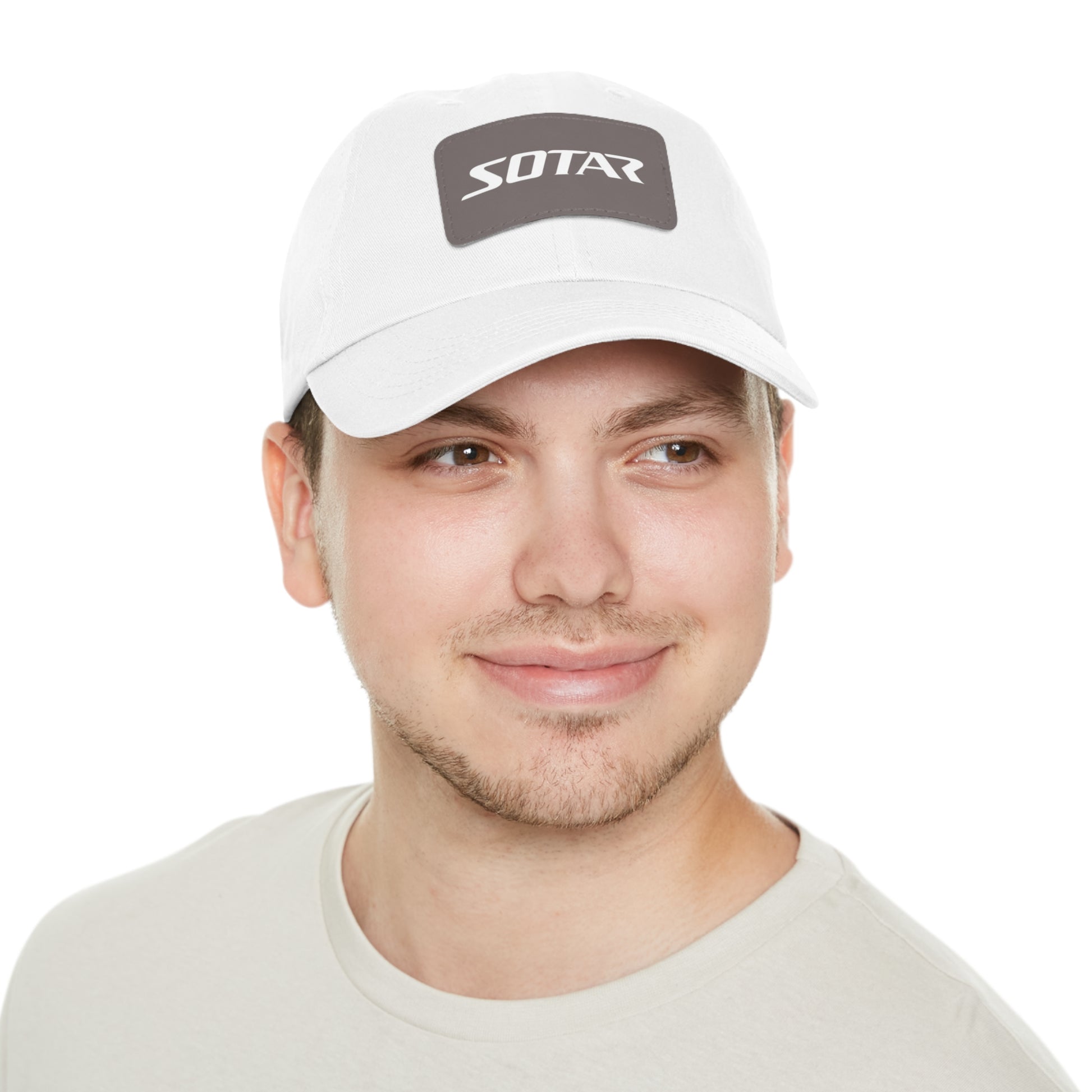 Dad Buckle Cap Hat - SOTAR White LOGO Leather Patch