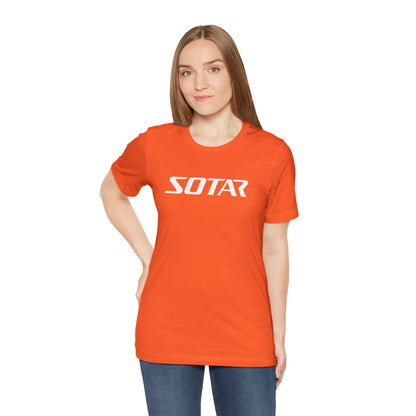 SOTAR White LOGO Graphic Tee - Unisex Casual T-Shirt, Everyday Outdoor