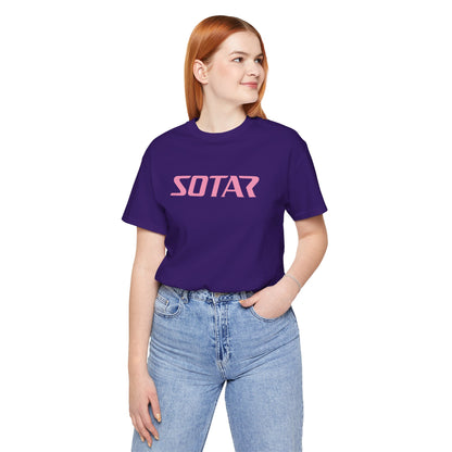 SOTAR Pink LOGO Graphic Tee - Unisex Casual T-Shirt, Everyday Outdoor