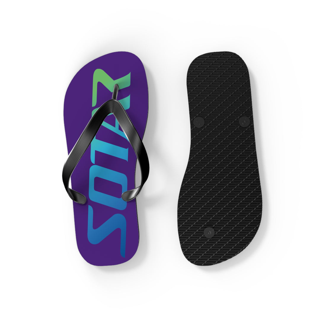 SOTAR Ocean Logo Purple Flip Flops Sandals Summer River Water Wear