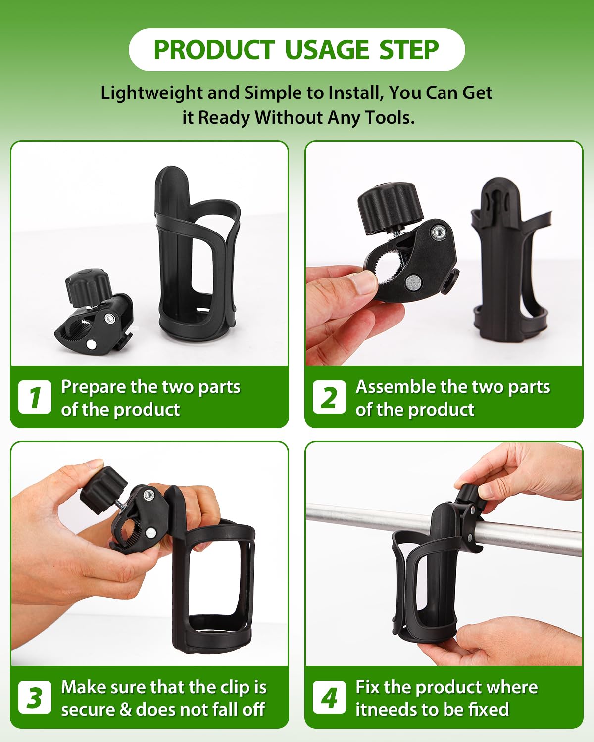 Adjustable Clamp Cup Holder