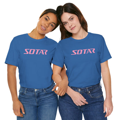 SOTAR Pink LOGO Graphic Tee - Unisex Casual T-Shirt, Everyday Outdoor