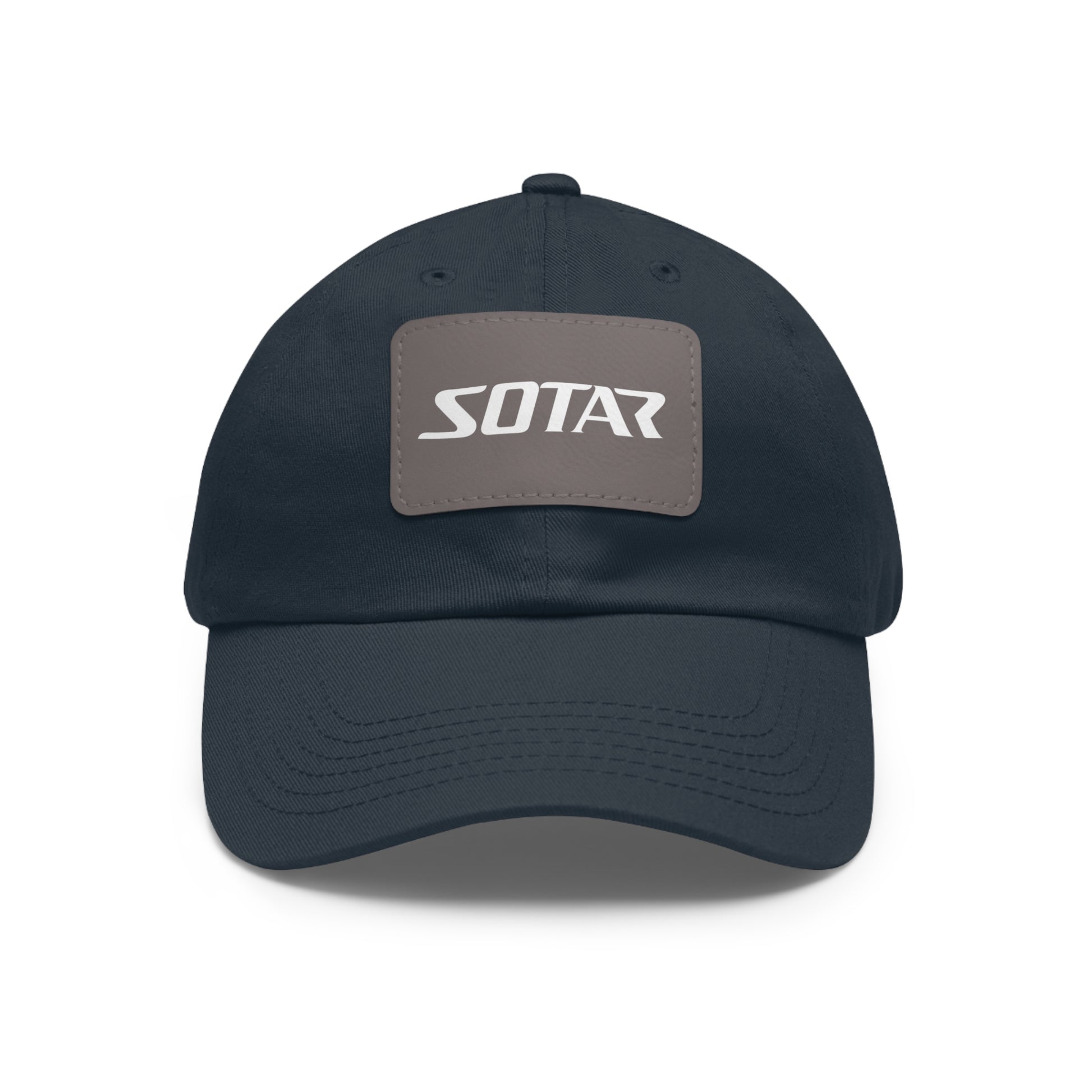 Dad Buckle Cap Hat - SOTAR White LOGO Leather Patch