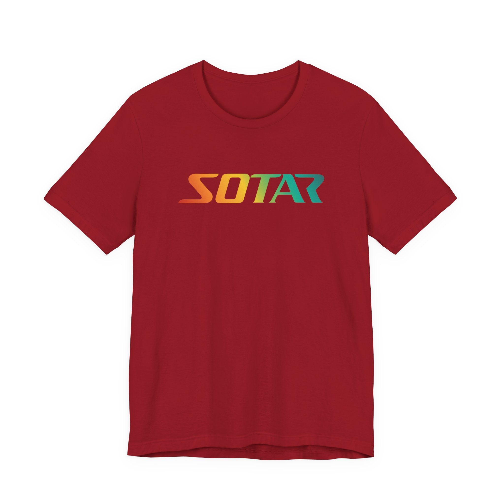 SOTAR Orange Green Gradient LOGO Graphic Tee - Unisex Casual T-Shirt, Everyday Outdoor