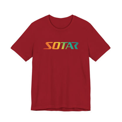 SOTAR Orange Green Gradient LOGO Graphic Tee - Unisex Casual T-Shirt, Everyday Outdoor