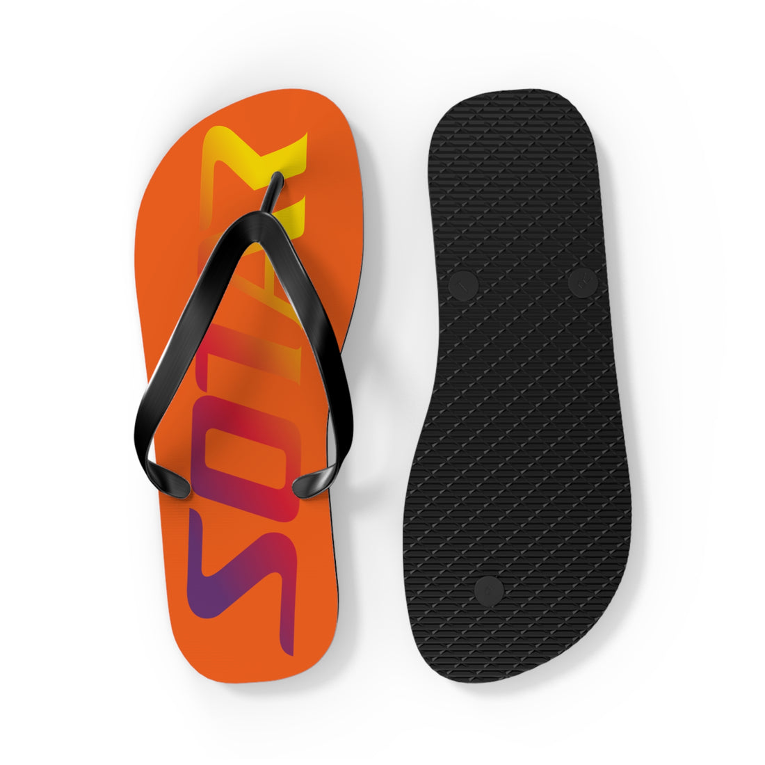 SOTAR Sunset Logo Orange Flip Flops Sandals Summer River Water Wear