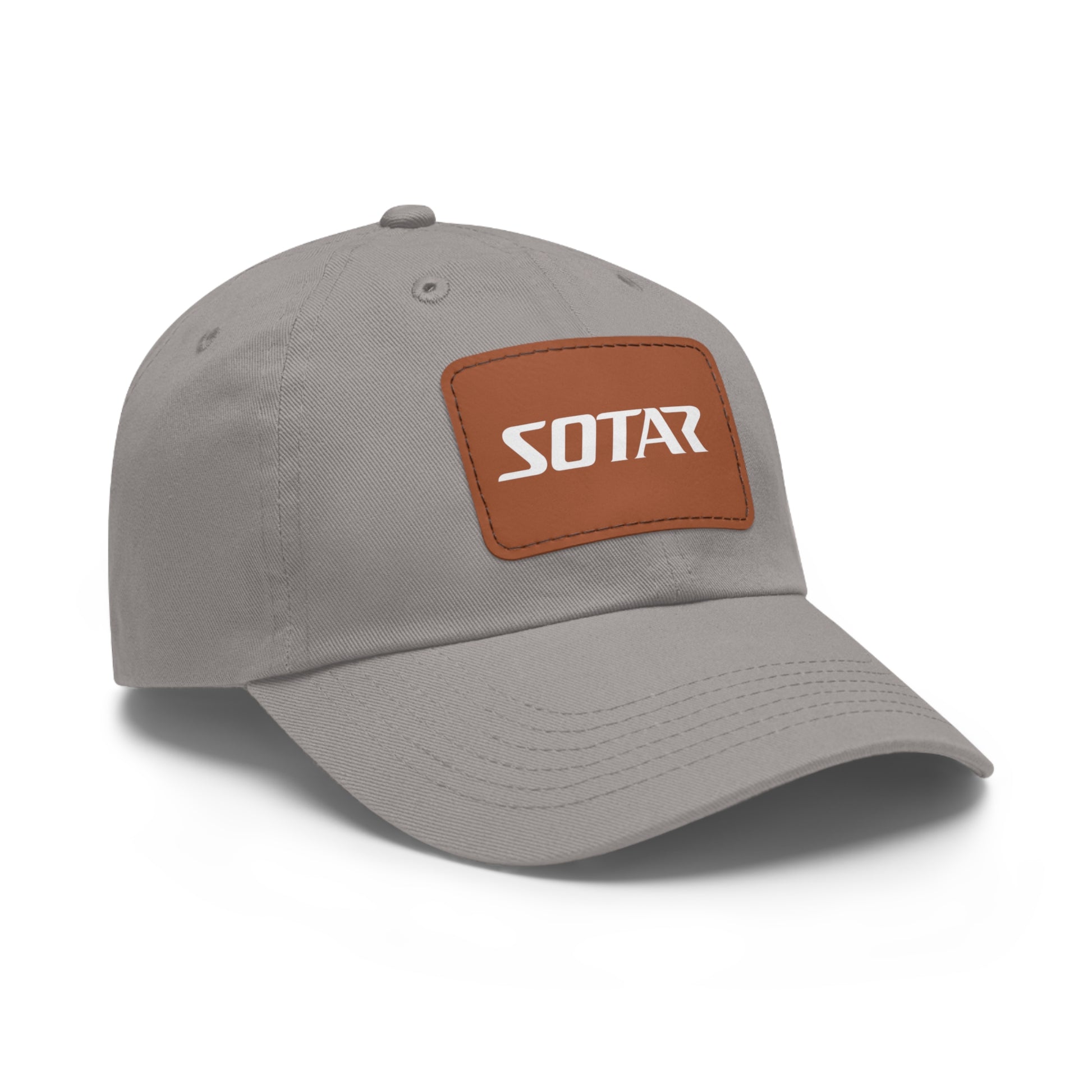 Dad Buckle Cap Hat - SOTAR White LOGO Leather Patch