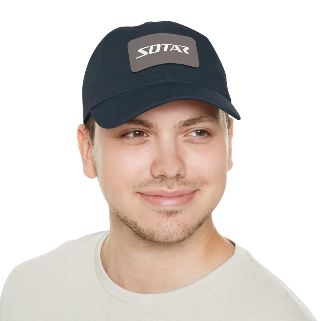 Dad Buckle Cap Hat - SOTAR White LOGO Leather Patch