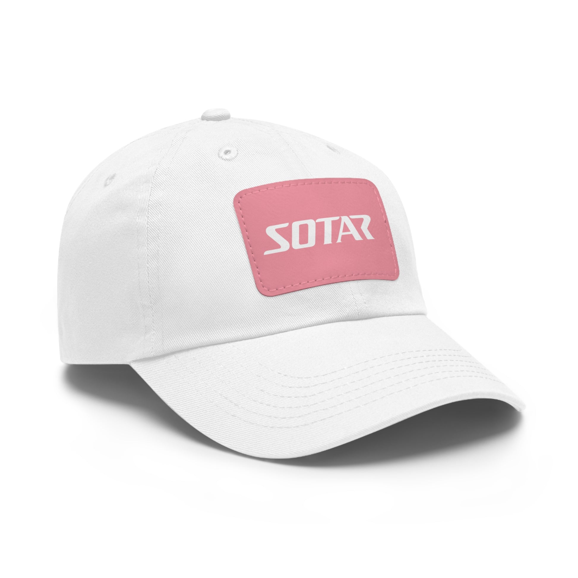 Dad Buckle Cap Hat - SOTAR White LOGO Leather Patch