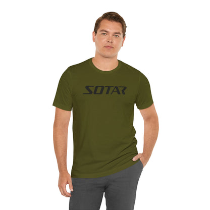 Black Simple SOTAR Jersey Short Sleeve Tee Shirt