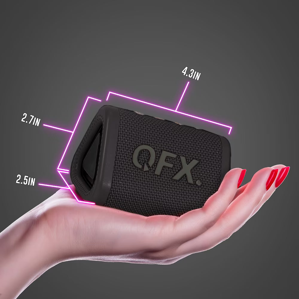 Rugged Portable Waterproof Bluetooth Speaker, Fast Charging, Black