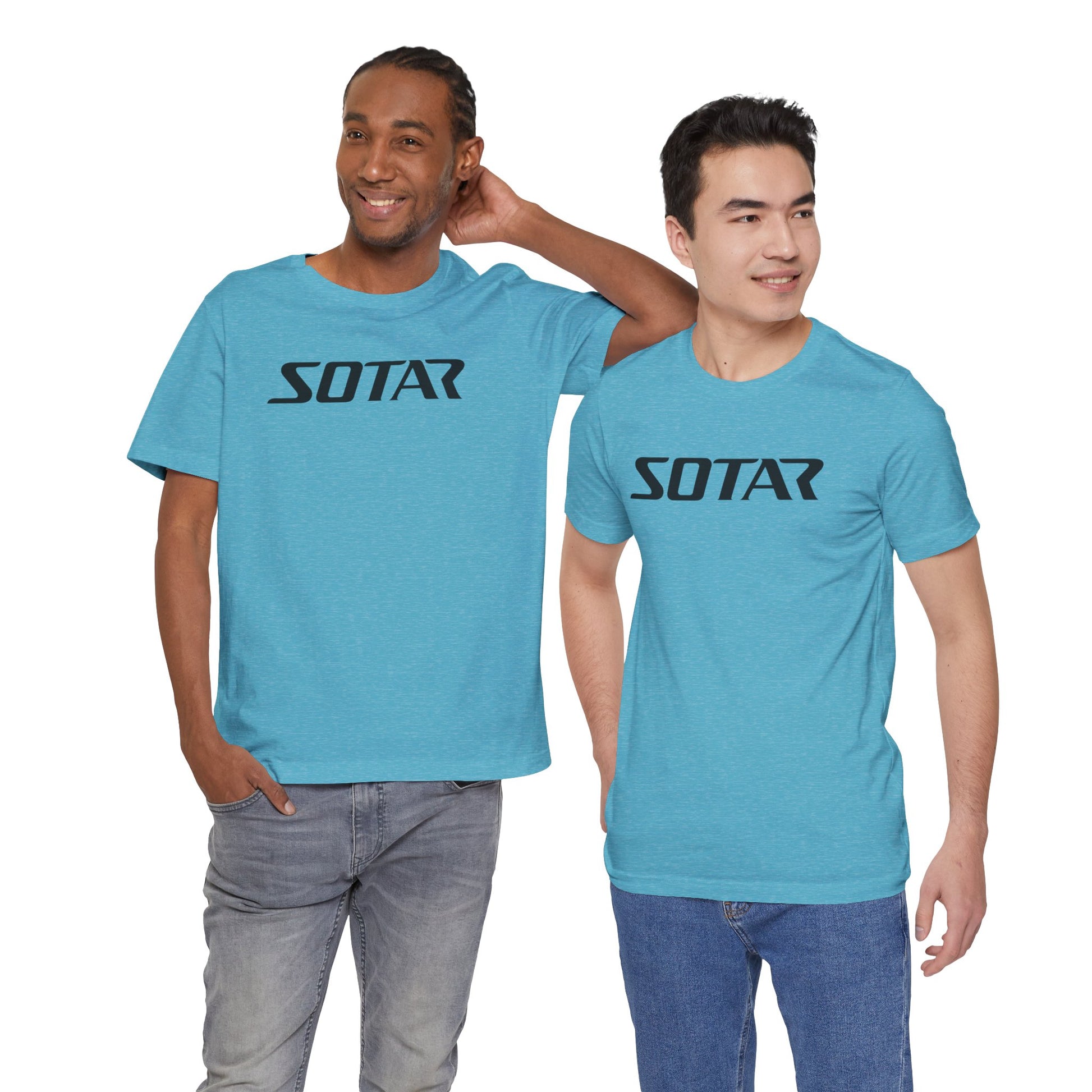 Black Simple SOTAR Jersey Short Sleeve Tee Shirt