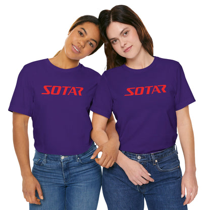 SOTAR Red LOGO Graphic Tee - Unisex Casual T-Shirt, Everyday Outdoor