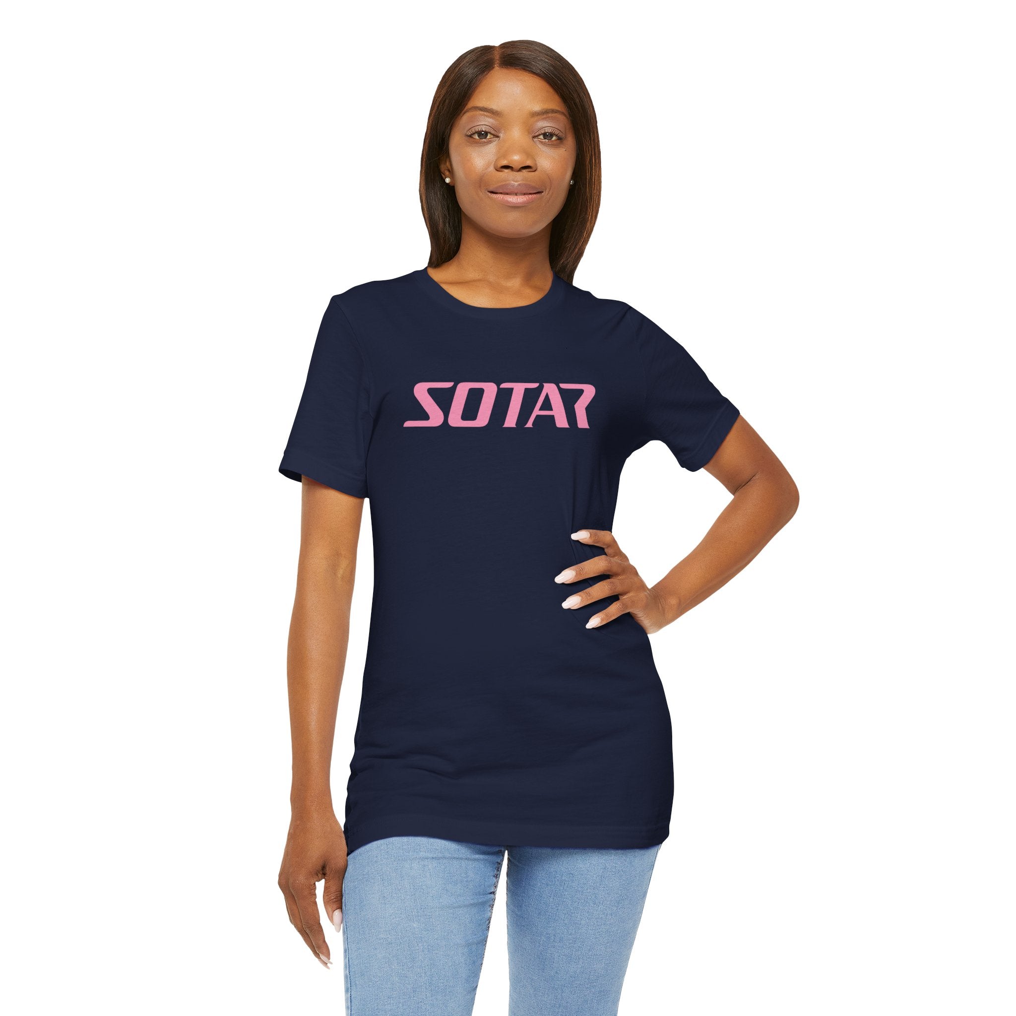 SOTAR Pink LOGO Graphic Tee - Unisex Casual T-Shirt, Everyday Outdoor