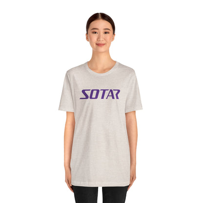 SOTAR Purple LOGO Graphic Tee - Unisex Casual T-Shirt, Everyday Outdoor