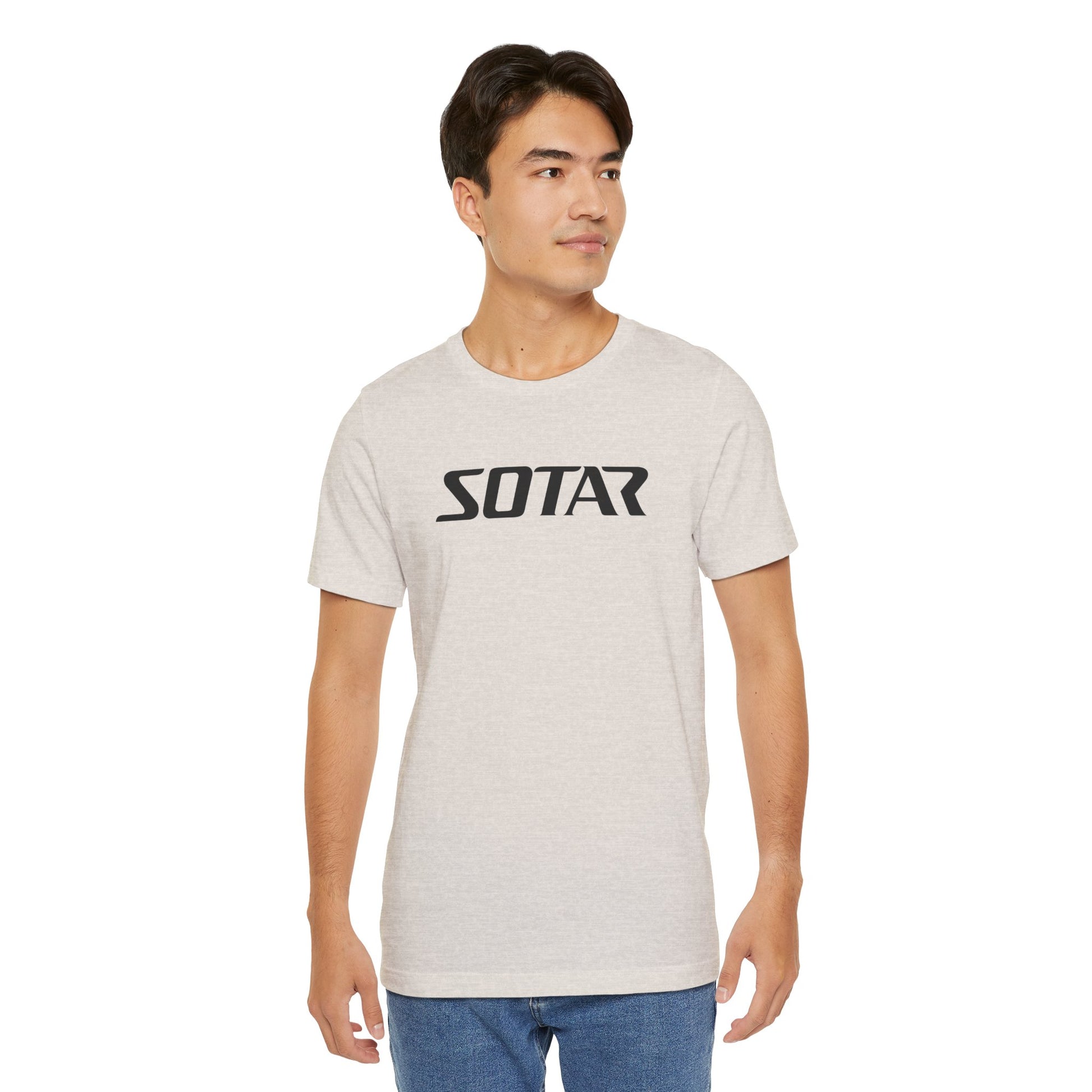 Black Simple SOTAR Jersey Short Sleeve Tee Shirt