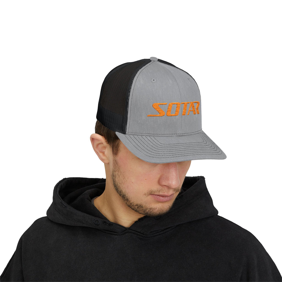 Snapback Trucker Cap - Orange Logo