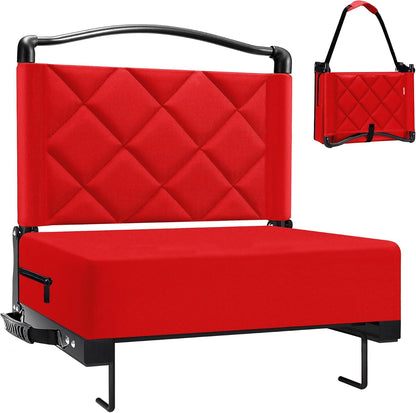 Back Support Cushion, Folding Stadium Seats for Bleachers Hold up 400lbs, Wide