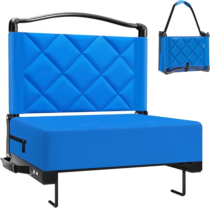 Back Support Cushion, Folding Stadium Seats for Bleachers Hold up 400lbs, Wide