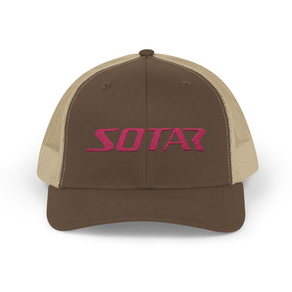 Snapback Trucker Cap - Pink Logo