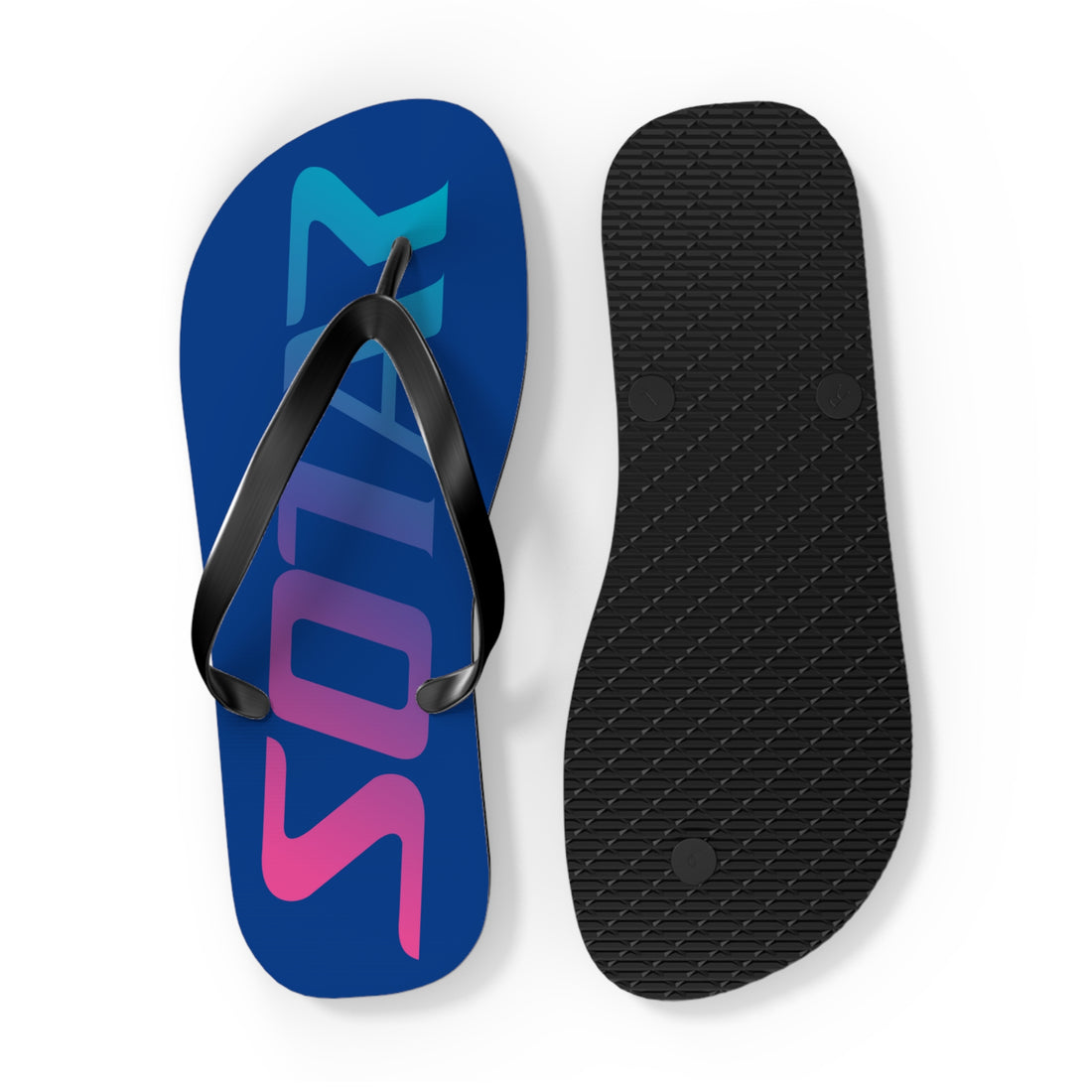 SOTAR Pink Teal Logo Blue Flip Flops Sandals Summer River Water Wear