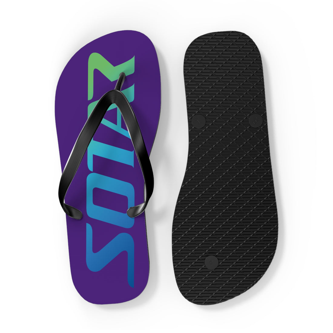 SOTAR Ocean Logo Purple Flip Flops Sandals Summer River Water Wear