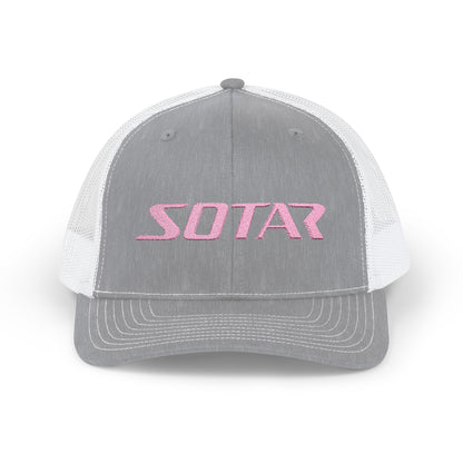 SOTAR Embroidered Pink Logo Snapback Trucker Cap Baseball Hat