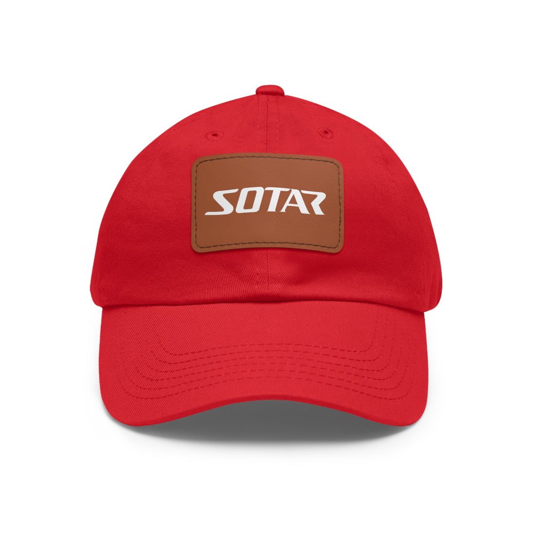 Dad Buckle Cap Hat - SOTAR White LOGO Leather Patch
