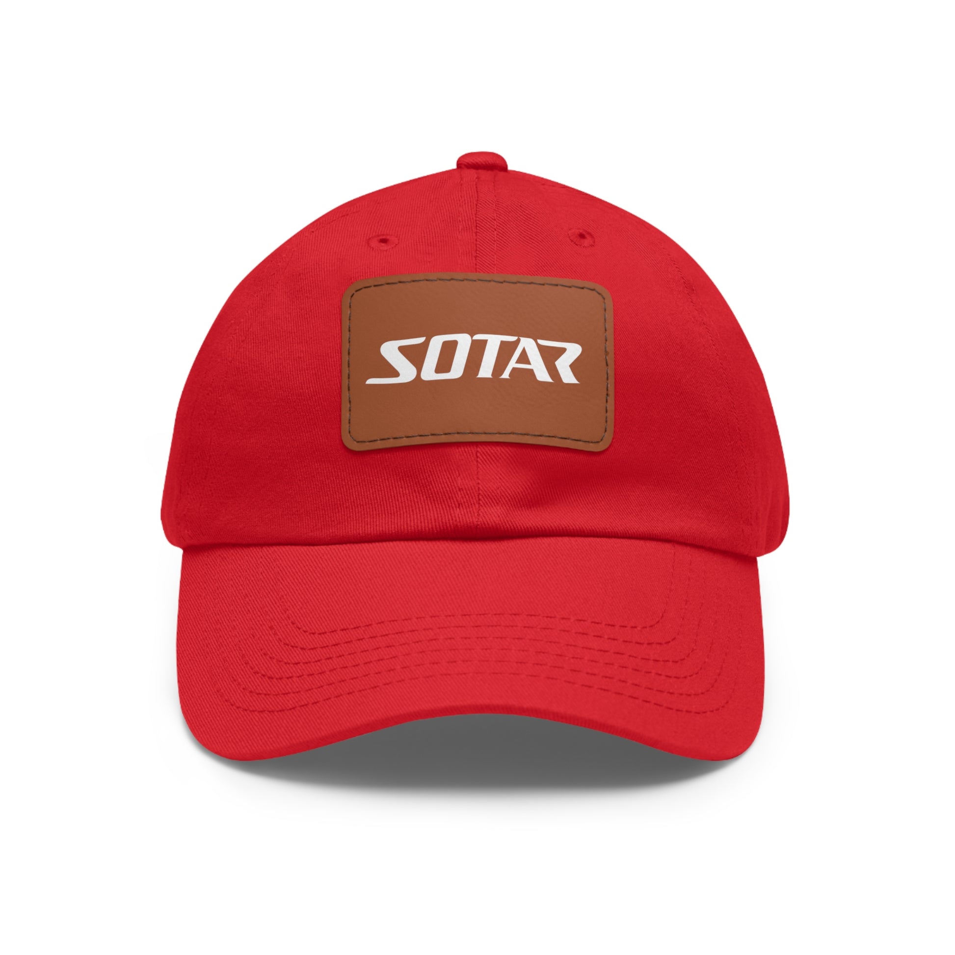 Dad Buckle Cap Hat - SOTAR White LOGO Leather Patch
