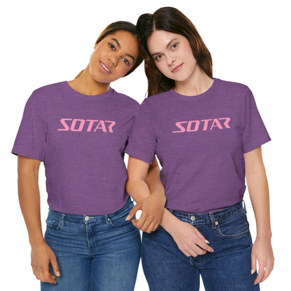 SOTAR Pink LOGO Graphic Tee - Unisex Casual T-Shirt, Everyday Outdoor