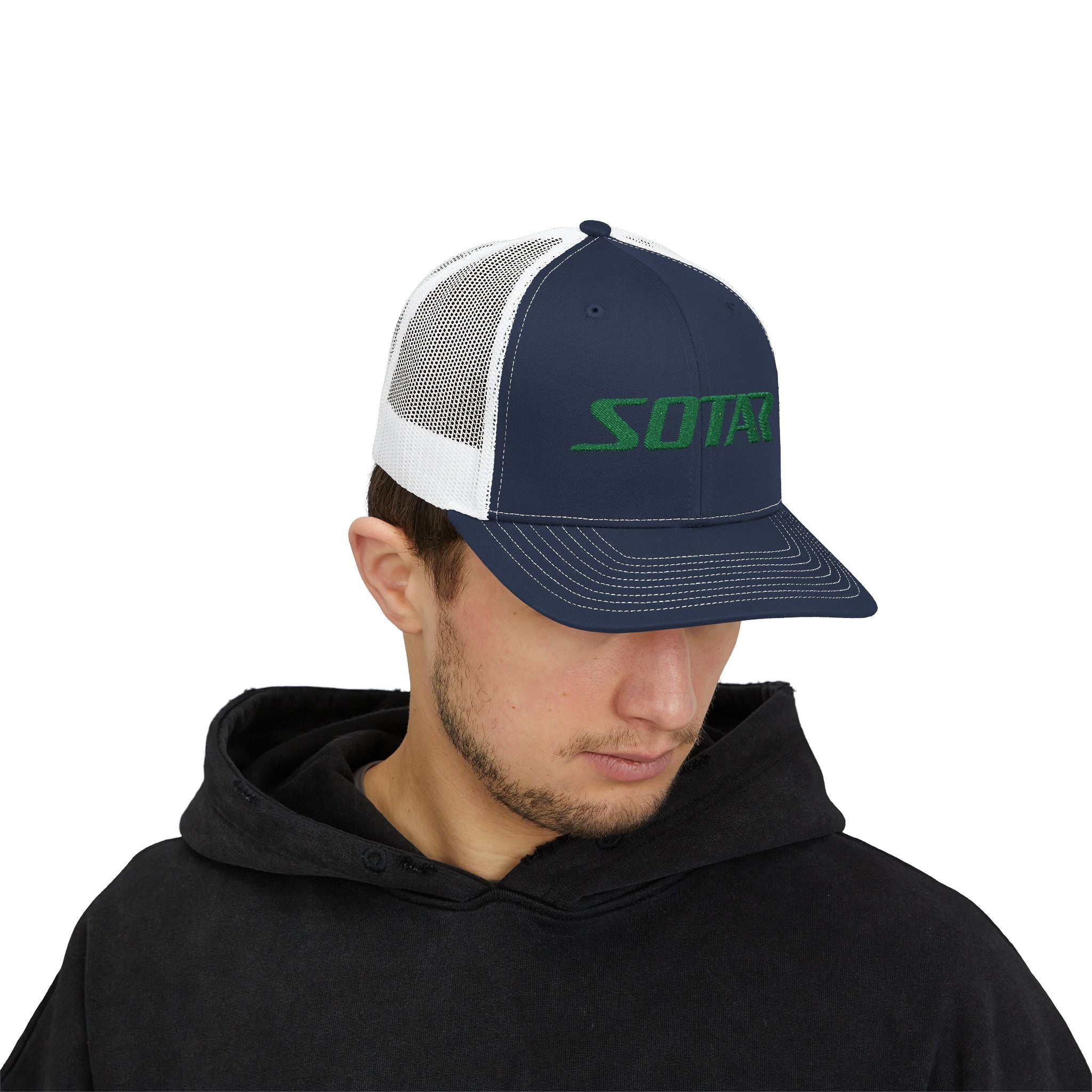 SOTAR Embroidered Green Logo Snapback Trucker Cap Baseball Hat