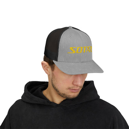 Snapback Trucker Cap - Yellow Logo