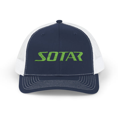 SOTAR Embroidered Bright Green Logo Snapback Trucker Cap Baseball Hat