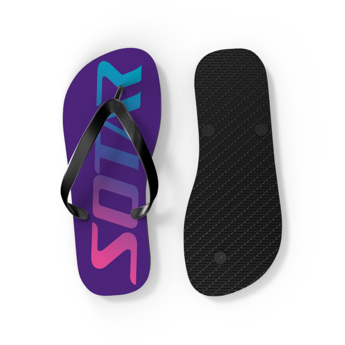SOTAR Pink Teal Logo Purple Flip Flops Sandals Summer River Water Wear