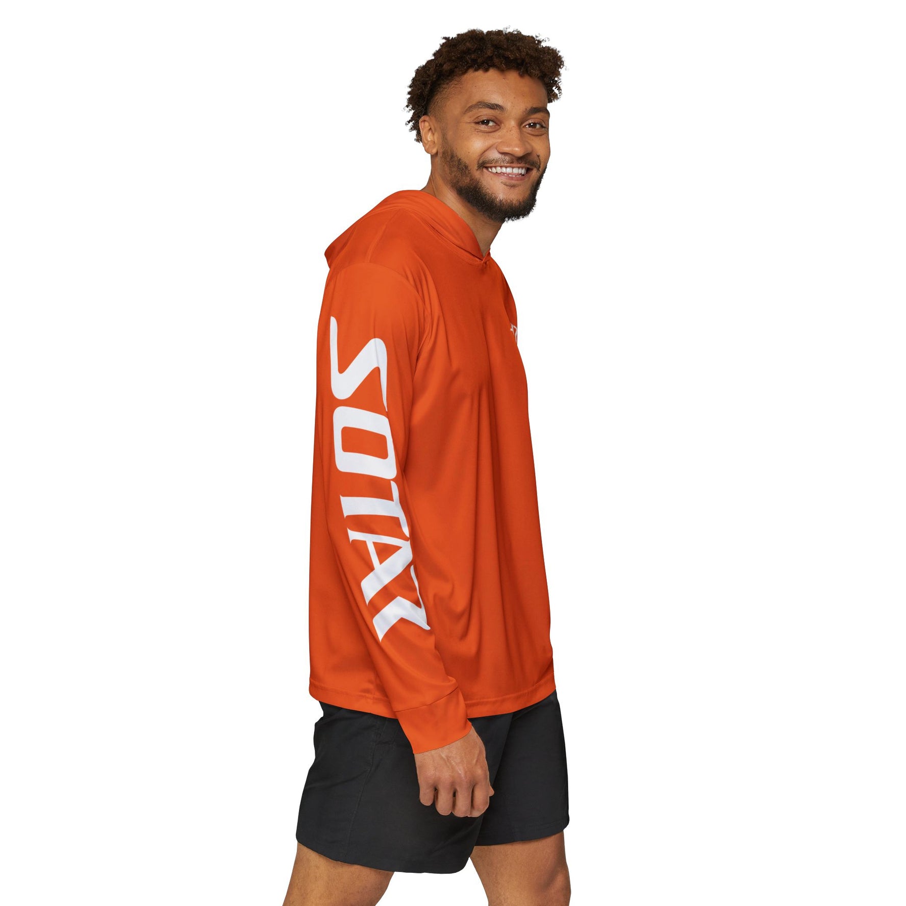 Orange White SOTAR Men's UPF 50+ Sun Shirt