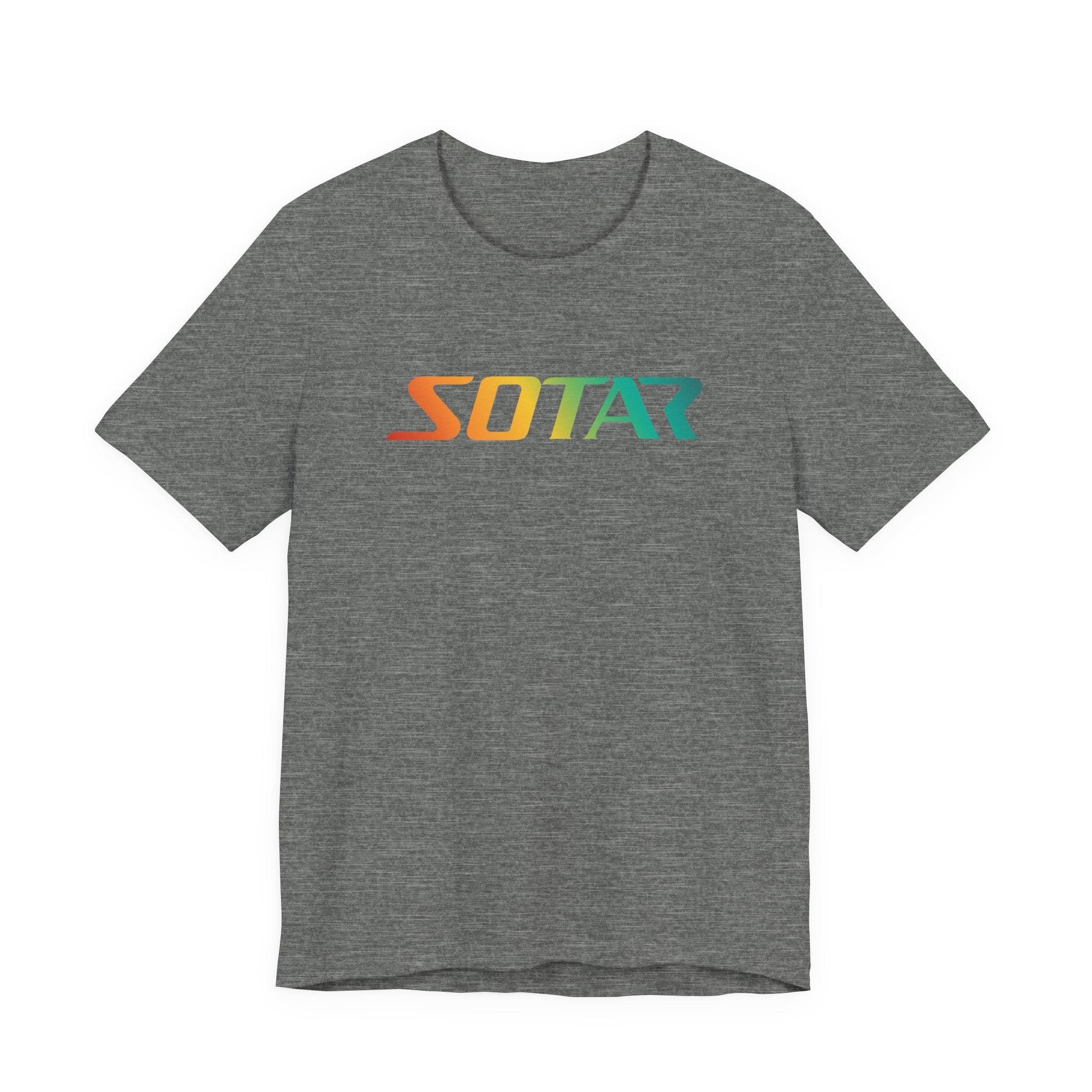 SOTAR Orange Green Gradient LOGO Graphic Tee - Unisex Casual T-Shirt, Everyday Outdoor