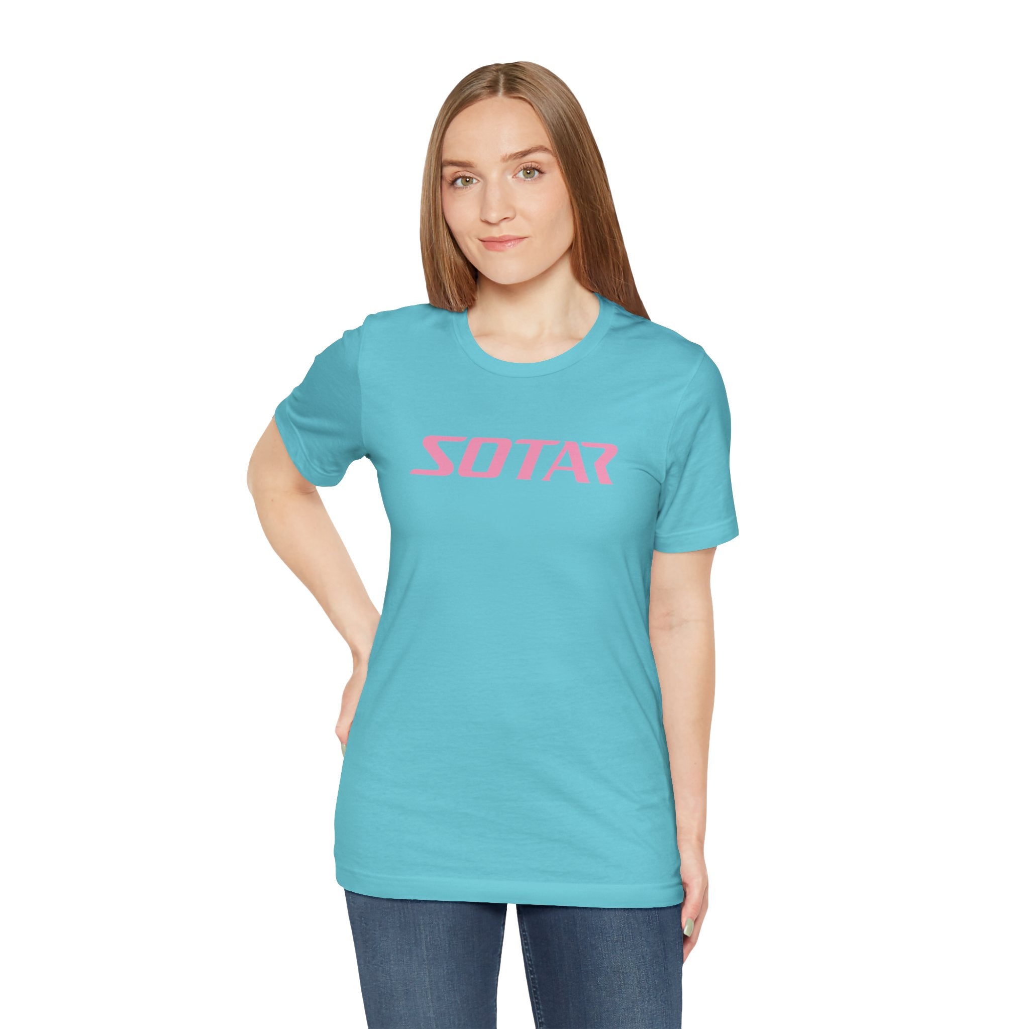 SOTAR Pink LOGO Graphic Tee - Unisex Casual T-Shirt, Everyday Outdoor