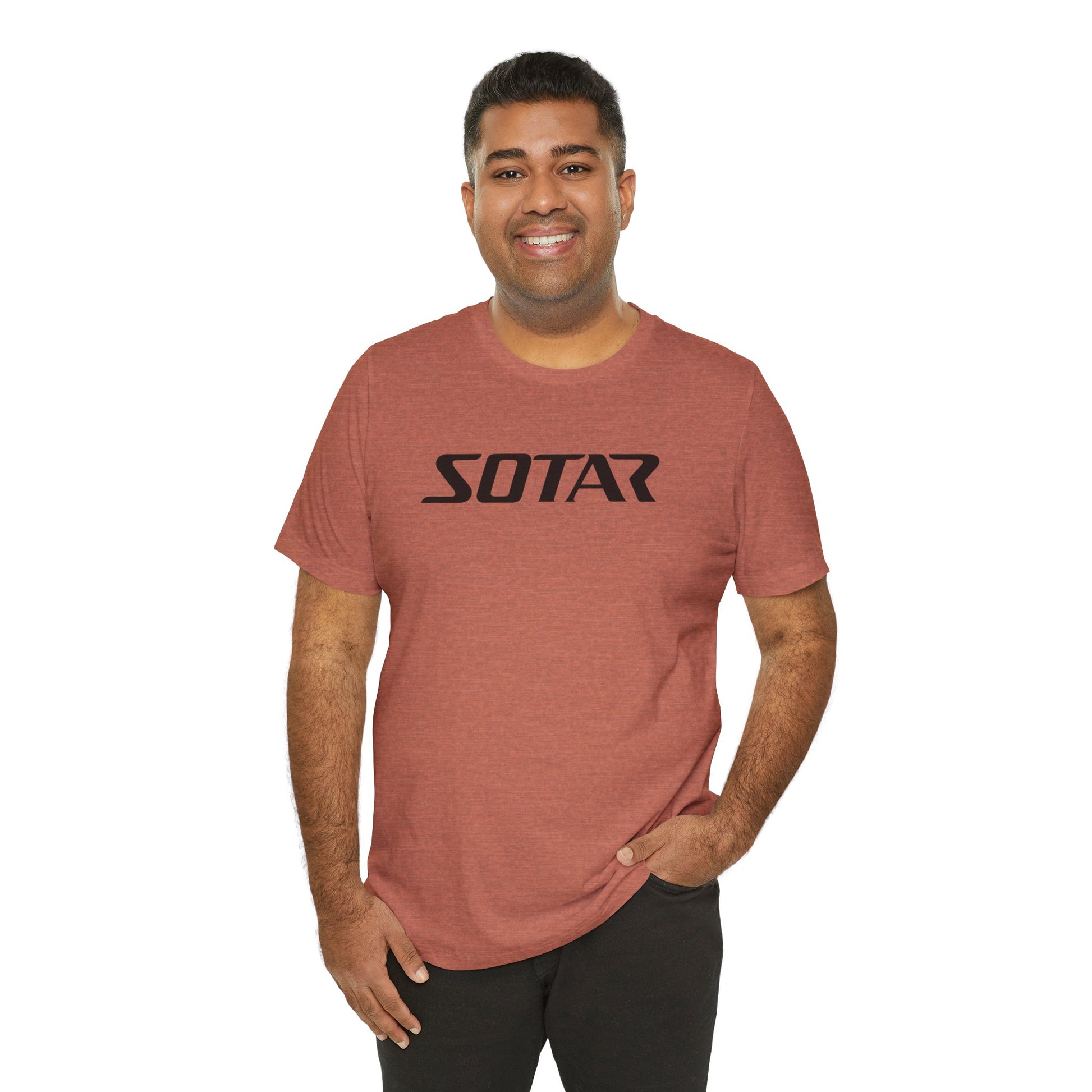 Black Simple SOTAR Jersey Short Sleeve Tee Shirt