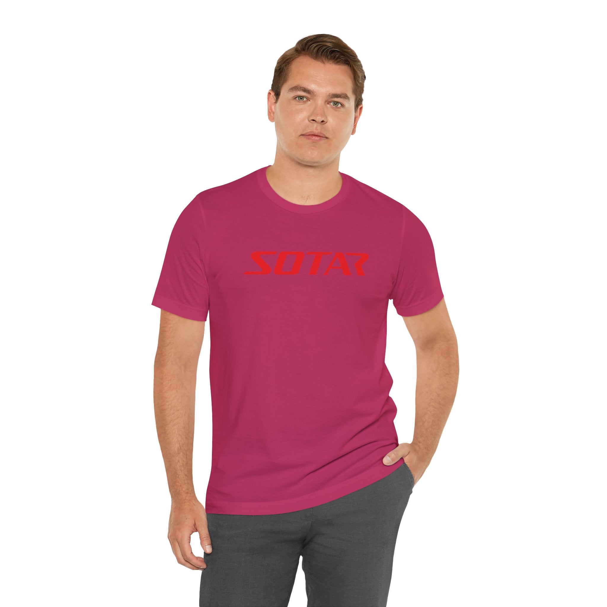 SOTAR Red LOGO Graphic Tee - Unisex Casual T-Shirt, Everyday Outdoor