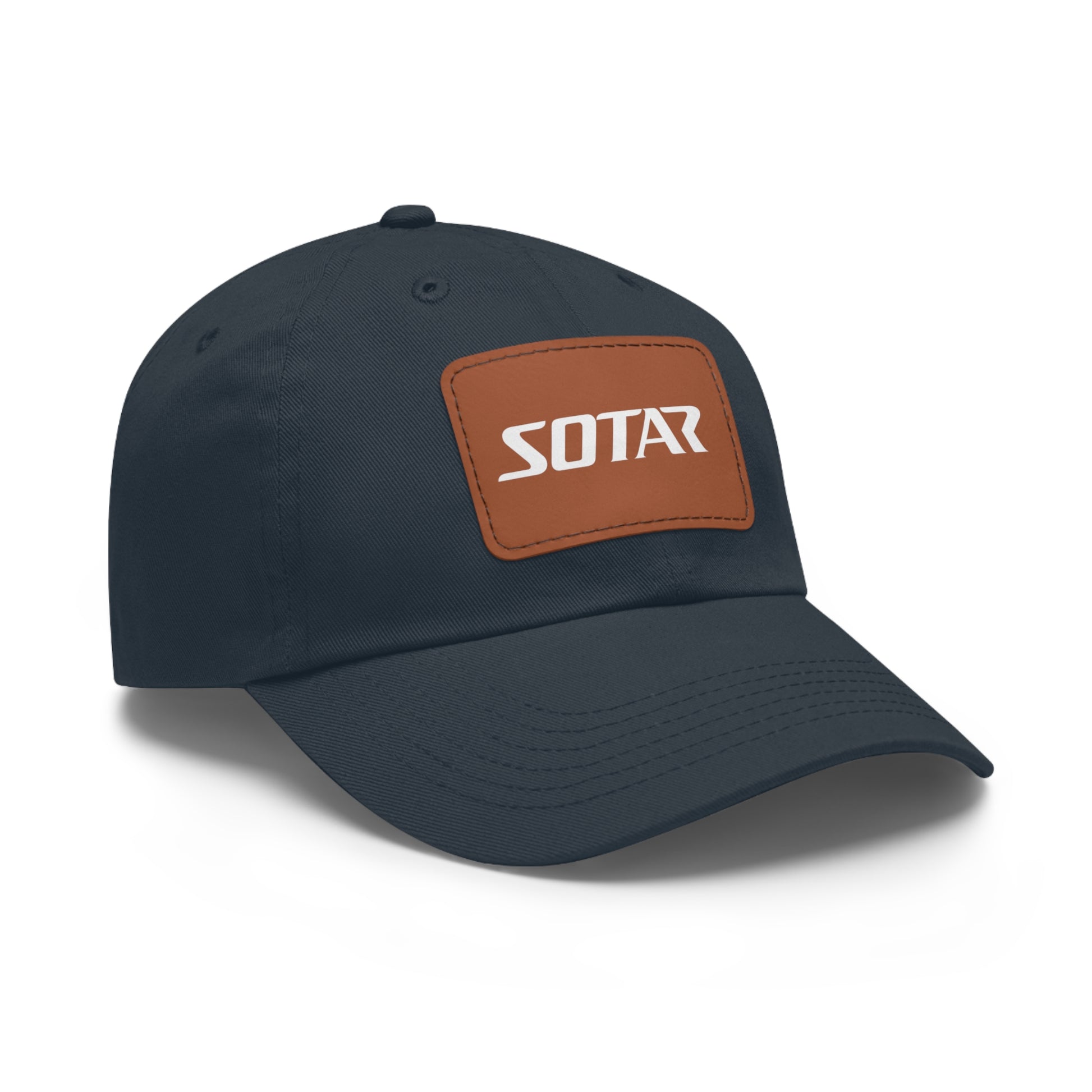 Dad Buckle Cap Hat - SOTAR White LOGO Leather Patch