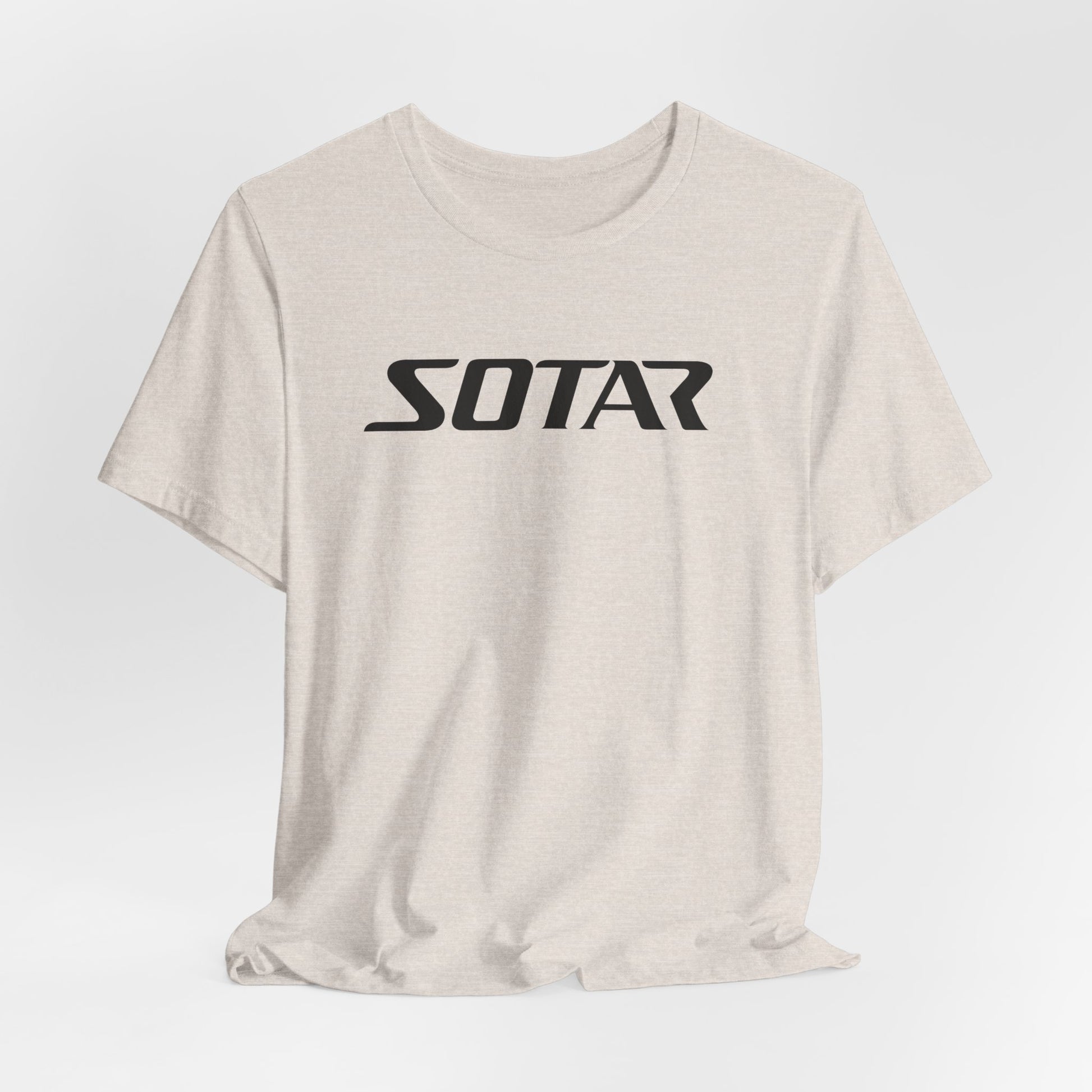 Black Simple SOTAR Jersey Short Sleeve Tee Shirt