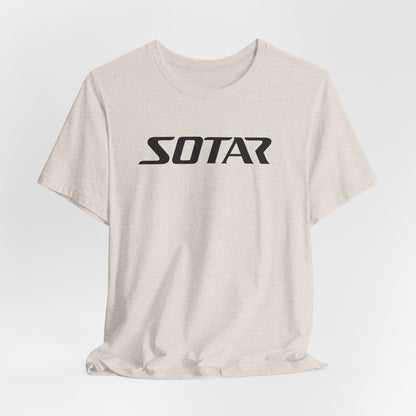 Black Simple SOTAR Jersey Short Sleeve Tee Shirt