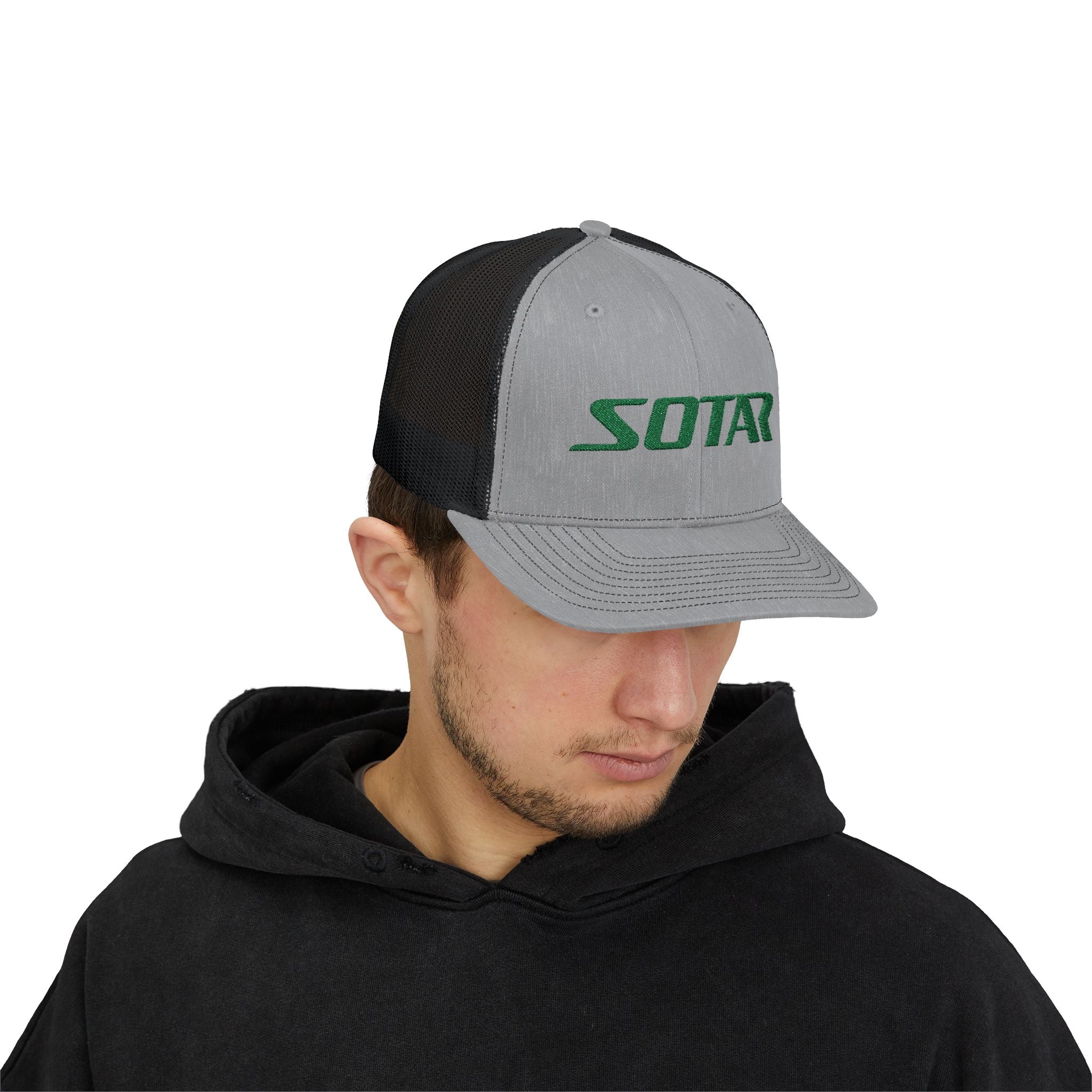 SOTAR Embroidered Green Logo Snapback Trucker Cap Baseball Hat