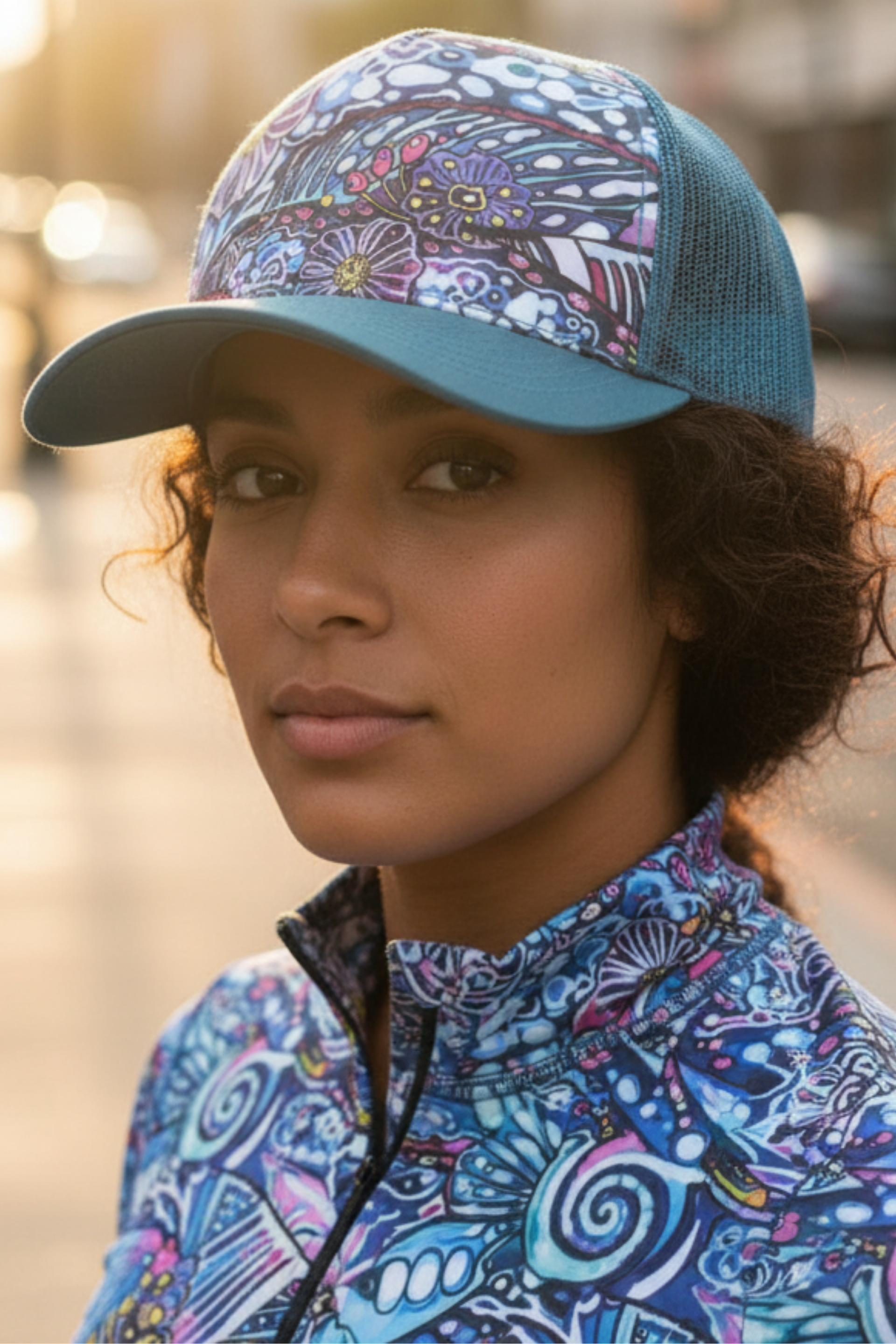 Enchanted Grayling Abstract Trucker Hat