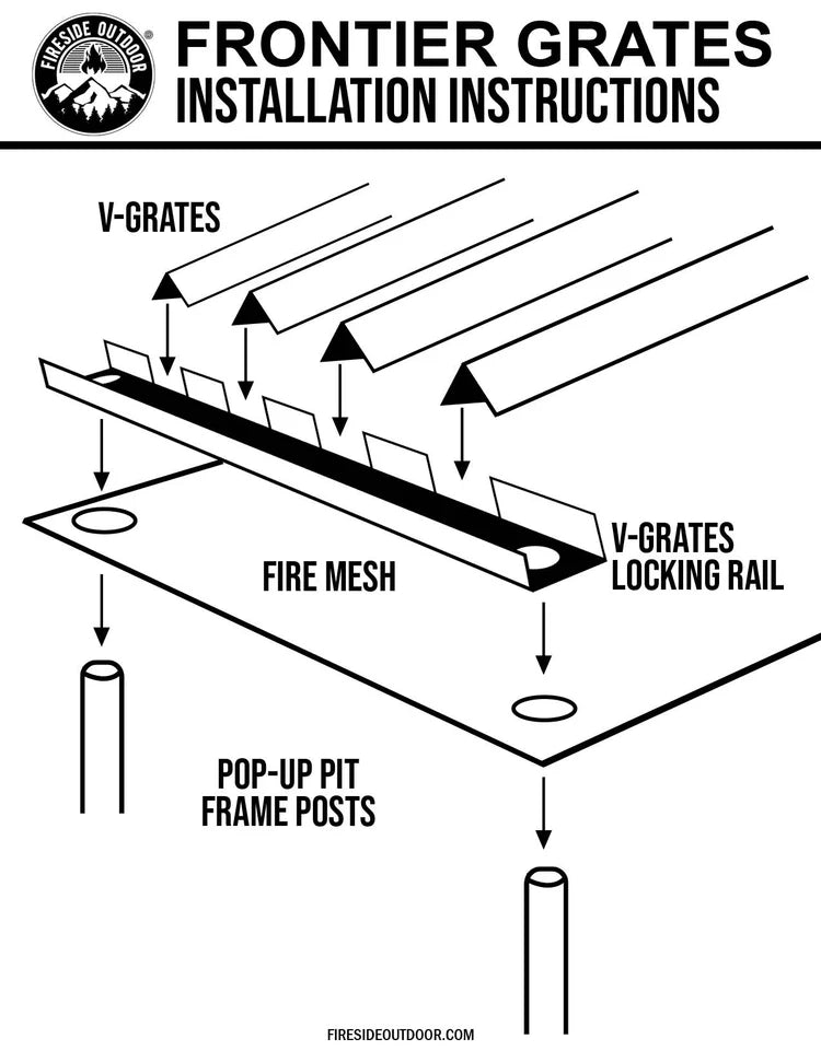 Fireside Frontier Grates - Dutch Oven Accessory For The 24" Pop-Up Pit-Camping Acc's-Fireside Industries-Frontier Grate-SOTAR