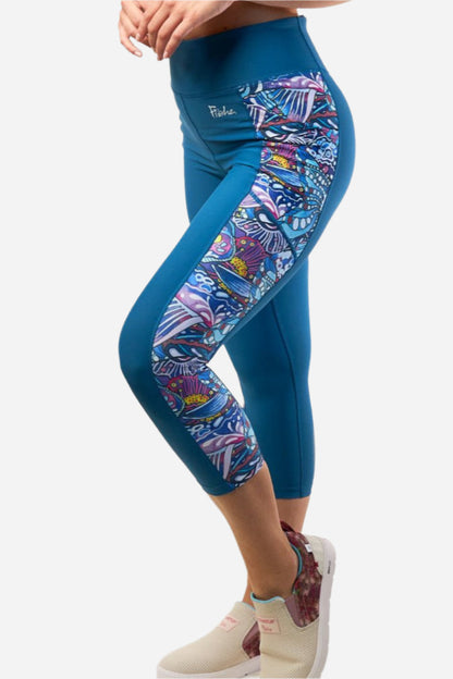 FISHE Enchanted Grayling Pocket Capri Leggings
